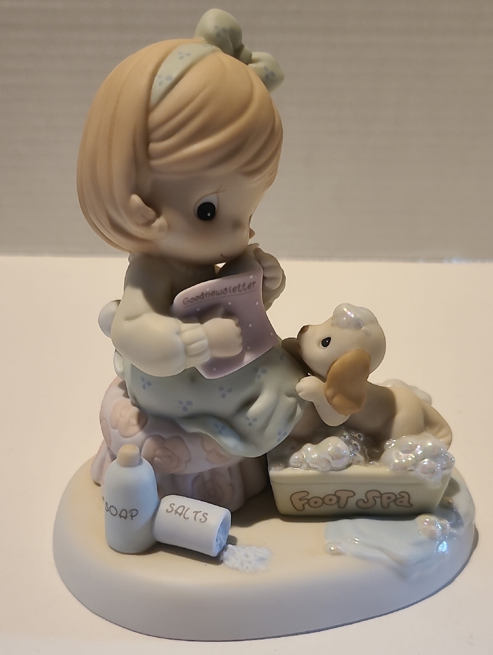 Precious Moments Girl with Puppy Figurine - 2002 Collectors Club